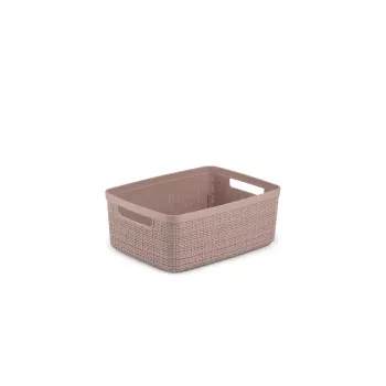 CURVER Basket Jute S 5L 27x20x11cm Pink - Natural Jute Storage Basket