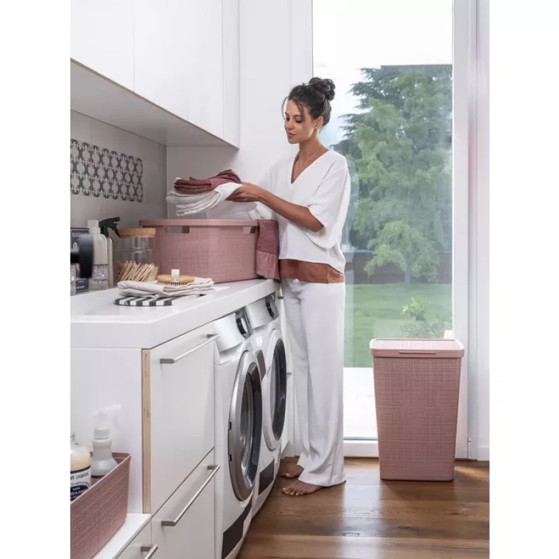 CURVER Laundry Box Jute 58L Pink 43x34x60cm