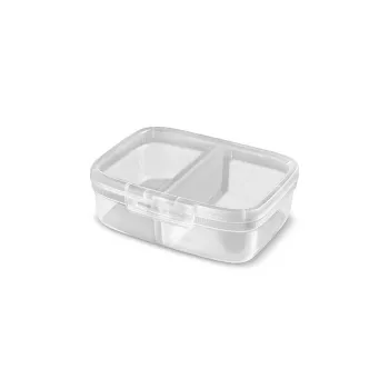 CURVER Snap Box Rectangular Food Storage Container with Divider, 3.3L, Transparent