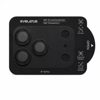 Evelatus Apple iPhone 18 Pro Full Body Camera Lens Protection Premium Black