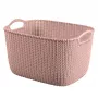 Curver Knit L Rectangular Storage Basket 19L 40x30x23 cm Pink
