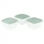 Curver Fresh&Go Square Food Container Set 3-Piece 3x1.2L Green