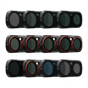 Freewell Insta360 Luna Ultra Filter Set (12-Piece) - Magnetic Quick-Swap ND, CPL, ND/PL, UV Filters for Insta360 X4