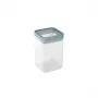CURVER Kara 1.2L Airtight Dry Food Storage Container, Transparent Body with Teal Lid, BPA-Free, Stackable, Dishwasher Safe
