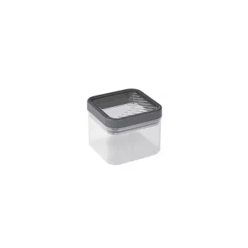 CURVER Kara 0.5L Airtight Dry Food Storage Container, Transparent Body with Dark Grey Clip-On Lid, BPA-Free SAN Plastic, Stackable
