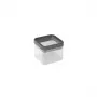 CURVER Kara 0.5L Airtight Dry Food Storage Container, Transparent Body with Dark Grey Clip-On Lid, BPA-Free SAN Plastic, Stackable