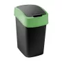 CURVER Flip Bin 9L Black/Green Trash Can