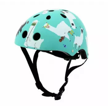 Hornit Llama Children's Cycling Helmet, Medium 53-58cm, White/Multi, LED Light LLM921