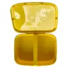CURVER Snap Box Rectangular Food Storage Container with Divider 1.8L Yellow Kawaii