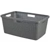 CURVER Laundry Basket Jute 46L 59x39x26cm Dark Grey