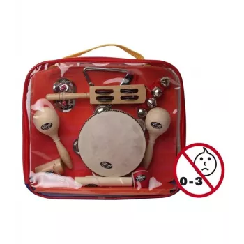 Stagg CPK 01 Junior Acoustic Drum Set for Children, 3-Piece Shell Pack with Snare and Crash Cymbal, Poplar Shells, Black
