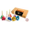 Stagg SHBSET 8-Note Diatonic Handbell Set with Colour-Coded Bells and Carrying Case