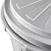 KEEEPER Mats 50L Maxi Waste Container, Silver, Push Flap, Powder-Coated Steel, Ø50x55cm