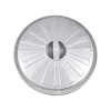 KEEEPER Mats 50L Maxi Waste Container, Silver, Push Flap, Powder-Coated Steel, Ø50x55cm