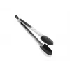 LEIFHEIT Kitchen and Grill Tongs 31cm, Stainless Steel with Silicone Tips, Heat-Resistant to 260°C, Locking Mechanism, Dishwasher Safe