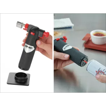 LEIFHEIT Burner Butane Gas Torch with Piezo Ignition and Child Safety Lock