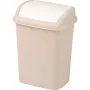CURVER Dominik 10L Swing Lid Waste Bin, Beige, 20x25x36cm