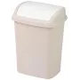 CURVER Dominik 25L Rectangular Waste Bin, Beige, Polypropylene, Lift-off Lid