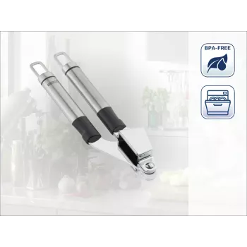 LEIFHEIT Garlic Press ProLine Stainless Steel with Integrated Cleaning Tool