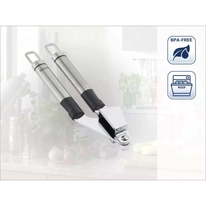 LEIFHEIT Garlic Press ProLine Stainless Steel with Integrated Cleaning Tool