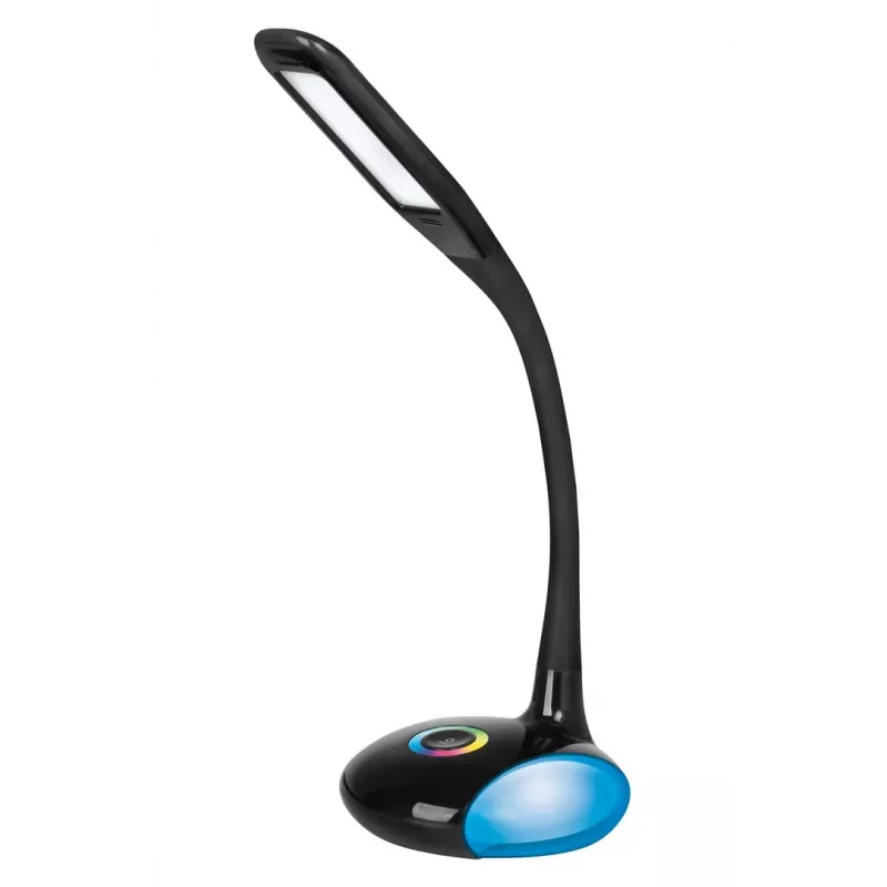 Activejet AJE-VENUS RGB Black LED Desk Lamp with RGB Base, 7W Main Light, 3W RGB Base, 400lm, 3000K/4500K/6000K, Touch Control, Flexible Arm