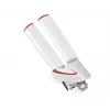 LEIFHEIT Can Opener Lifty Manual Top-Cut with Ergonomic Handle, Stainless Steel Blade, White/Grey