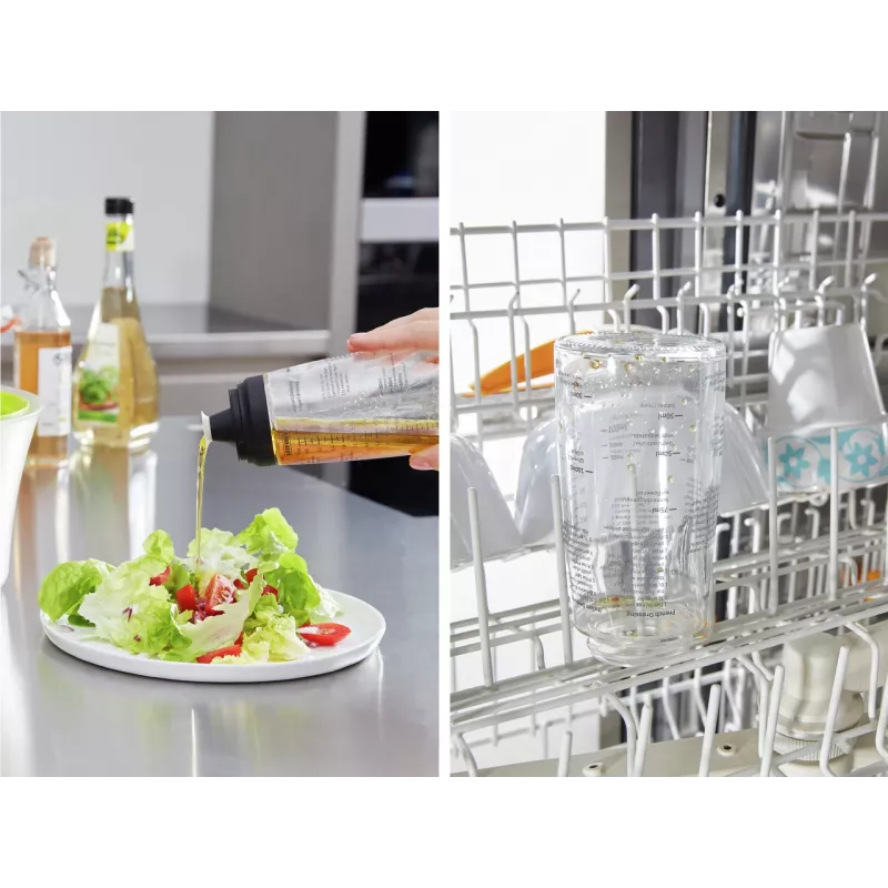 LEIFHEIT Salad Dressing Shaker 300 ml, Transparent/Green