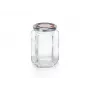 LEIFHEIT Hexagonal Glass Jar 770ml with Airtight Metal Lid