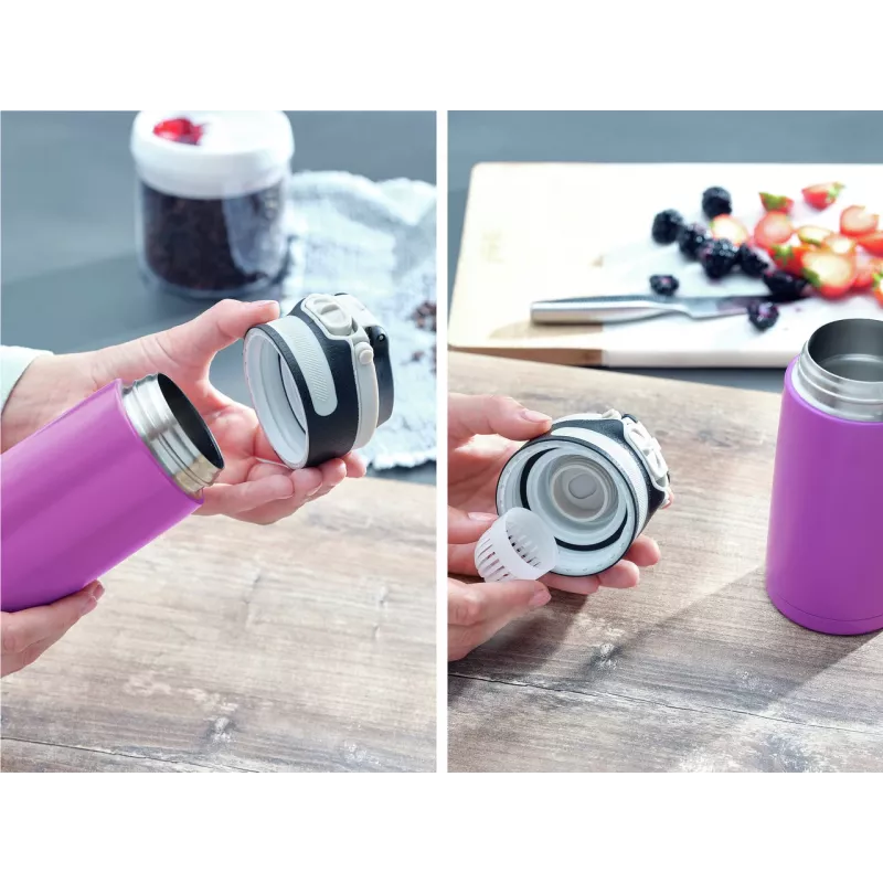 LEIFHEIT Thermos Flip 350 ml Purple Vacuum Insulated Bottle