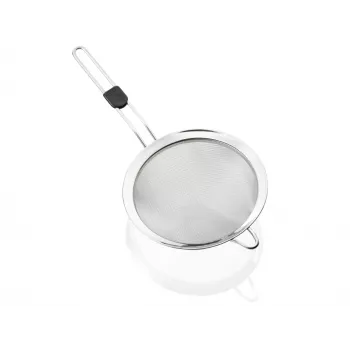 LEIFHEIT ProLine Strainer Ø20 cm Stainless Steel Fine Mesh Sieve with Ergonomic Handle, Dishwasher Safe, Hanging Loop, Resting Hook