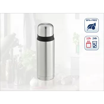 LEIFHEIT Thermos Coco 0.5L Stainless Steel Vacuum Insulated Bottle, Silver