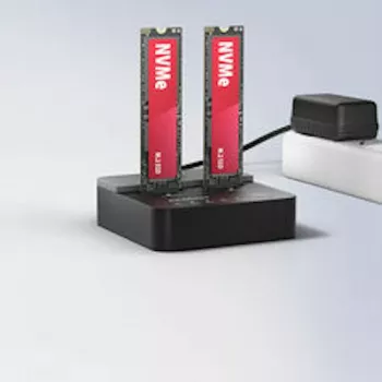 AXAGON ADSA-M2C22L Dual M.2 NVMe SSD Dock, USB-C 20Gbps, Offline Cloning
