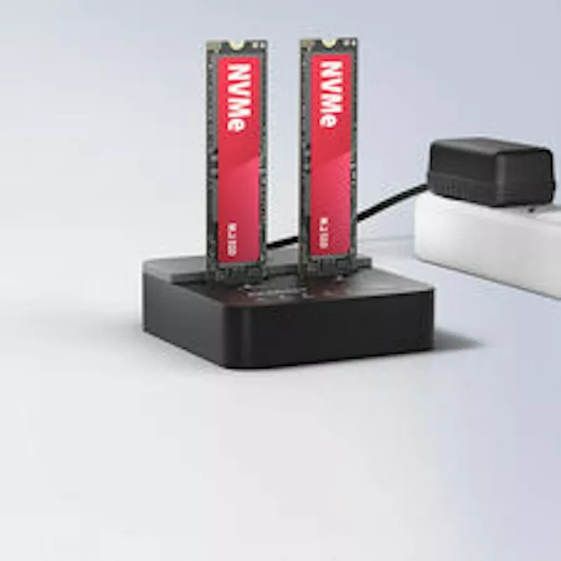 AXAGON ADSA-M2C22L Dual M.2 NVMe SSD Dock, USB-C 20Gbps, Offline Cloning