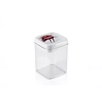 LEIFHEIT Fresh&Easy Airtight Food Storage Container 1.6L, BPA-Free, Transparent with Green Lid