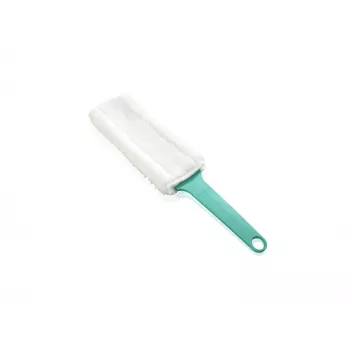 LEIFHEIT Duster Flat Dusting Brush Electrostatic XL Flexible Head with Click System, Blue/White