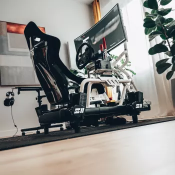 Oplite Cockpit Chassis R8 Fury White Racing Simulator Frame