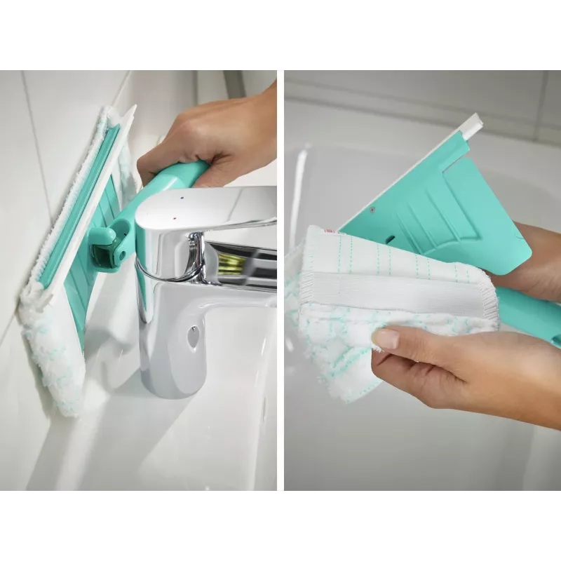 LEIFHEIT Tile and Bathroom Brush with Telescopic Handle 93-150 cm Bath Cleaner Micro Duo