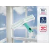 LEIFHEIT Window Washer M Handheld Squeegee with Click System, 28 cm Rubber Blade, Ergonomic Non-Slip Handle, White/Green