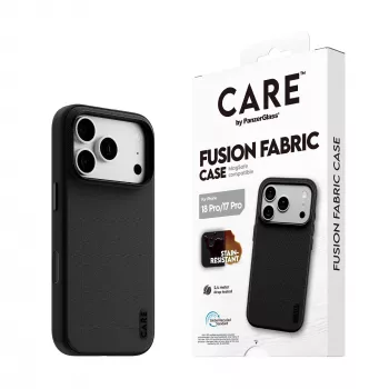 CARE by PanzerGlass Fusion Fabric Case Black with MagSafe for iPhone 17 Pro