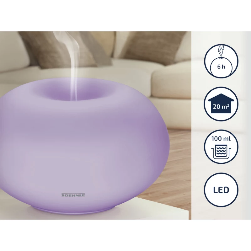 SOEHNLE Air Aromatizer Milano Plus Ultrasonic Aroma Diffuser, 100 ml, White