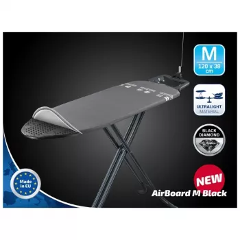 LEIFHEIT Air Board M Ironing Board, Thermo-Reflect, Black, 120 x 38 cm