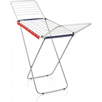 LEIFHEIT Classic Tumble Dryer Siena 200 Easy Aluminium - 20 m Wing-Type Clothes Airer, Silver/Grey