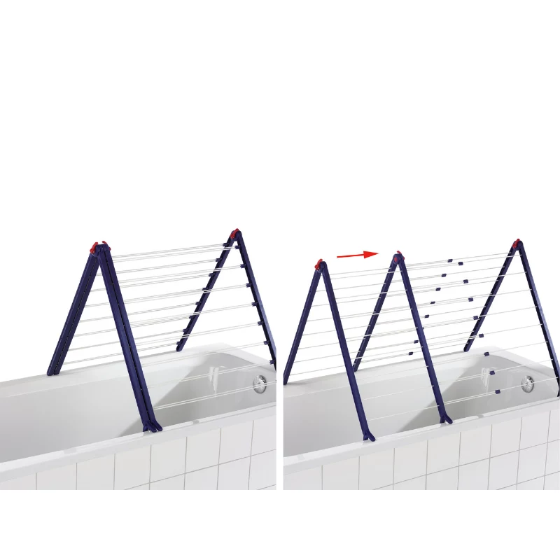 LEIFHEIT Pegasus Bath 190 Extendable Bathtub Clothes Dryer 19m White/Blue