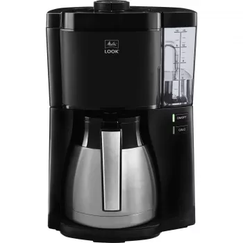 Melitta Look Therm 1025-12 Black Filter Coffee Machine with Thermos Jug, 1000 W, 8 Cups