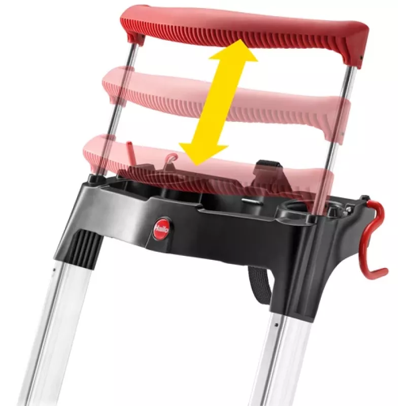 Hailo L100 TopLine 7-Step Aluminium Step Ladder with Multifunction Tray, 150 kg Load Capacity, EN 131 8050-607