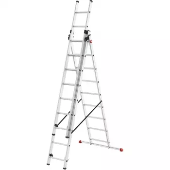 HAILO ProfiStep Combi Ladder Aluminium 3x9 Steps