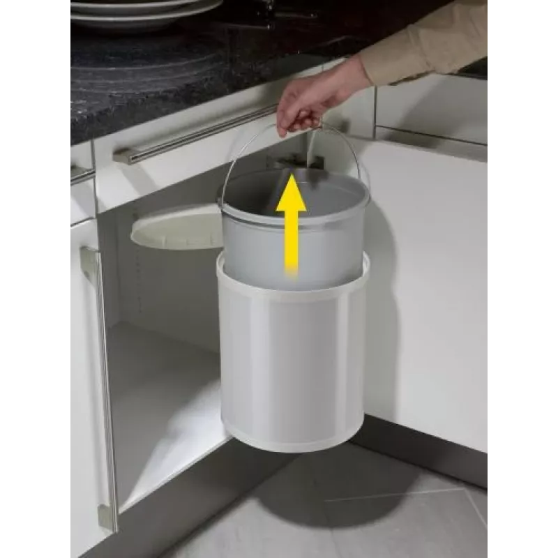 HAILO Recessed Waste Bin Compact-Box M 15L White