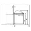 HAILO Recessed Waste Bin Compact-Box M 15L White