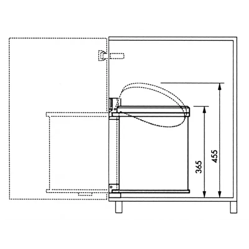 HAILO Recessed Waste Bin Compact-Box M 15L White