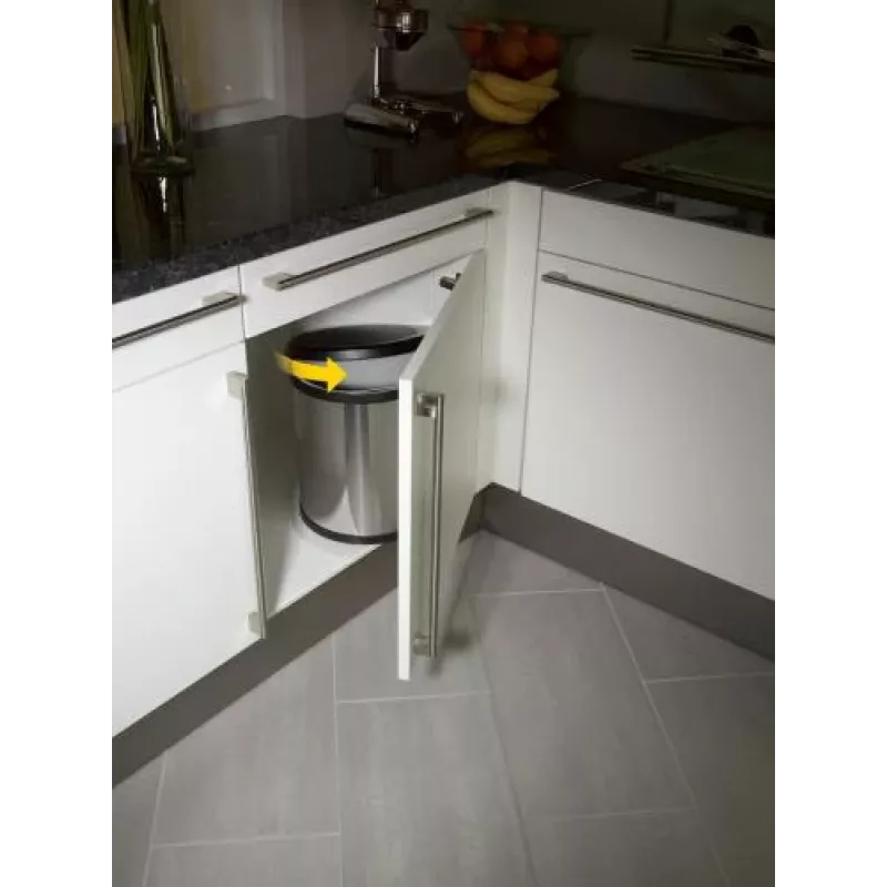 HAILO Compact-Box M 15L Stainless Steel Pedal Bin with Soft-Close Lid